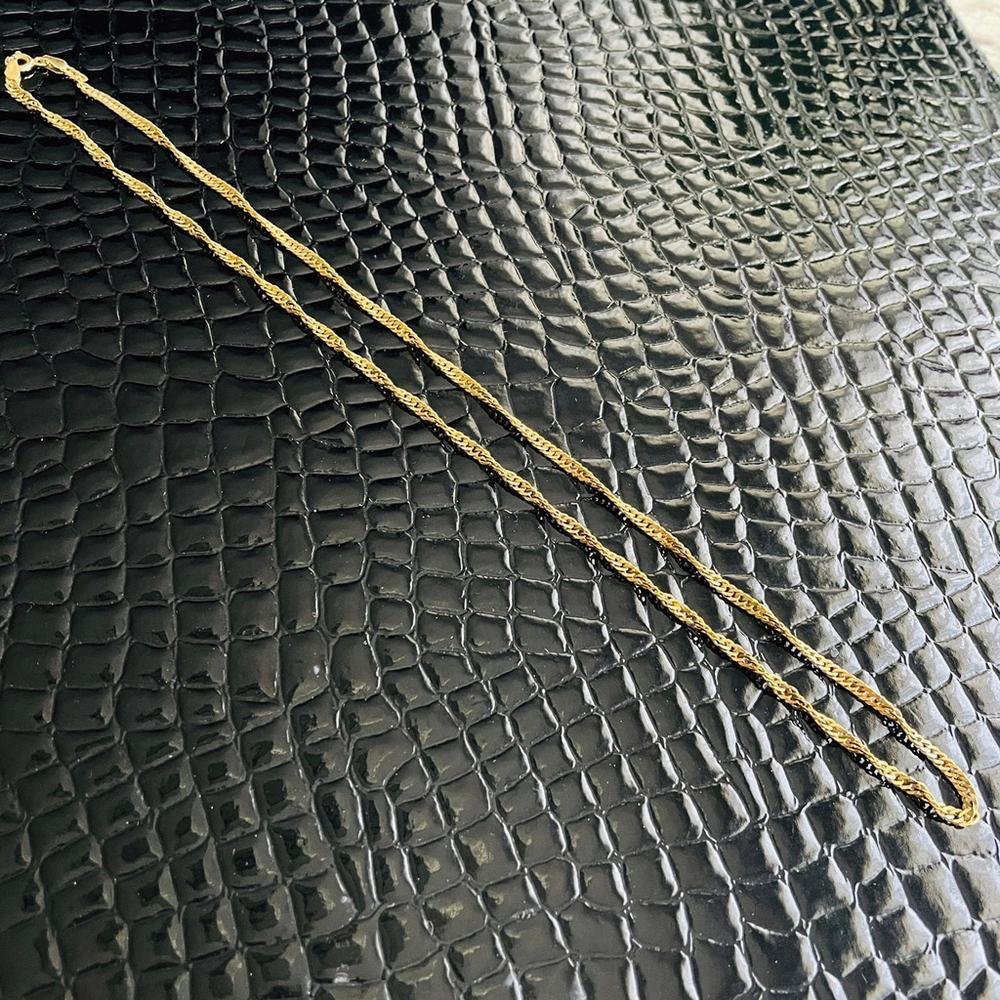 10k YELLOW GOLD TWISTED CURB CHAIN NECKLACE 20.5” - Picture 6 of 9